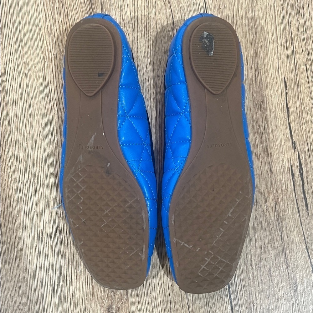 AEROSOLES Vibrant Blue Quilted Flats - Picture 2 of 4